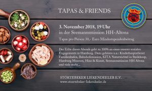 Tapas & Friends 2018, Störtebeker Liekendeeler Hamburg e.V., Seemannsmission Hamburg Altona